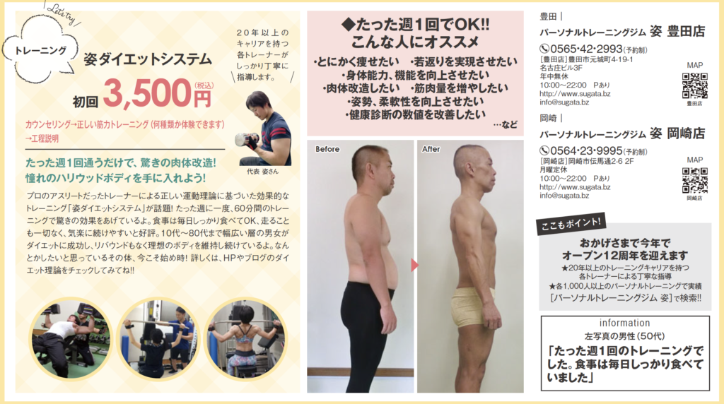 2019030094 パーソナルトレーニング姿 掲載履歴