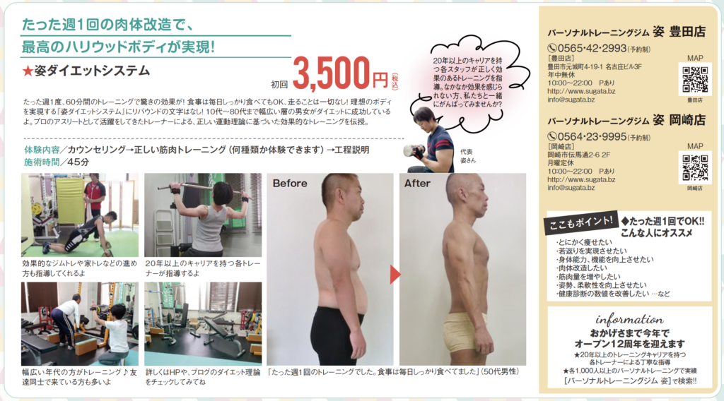 2019050080 パーソナルトレーニング姿 掲載履歴